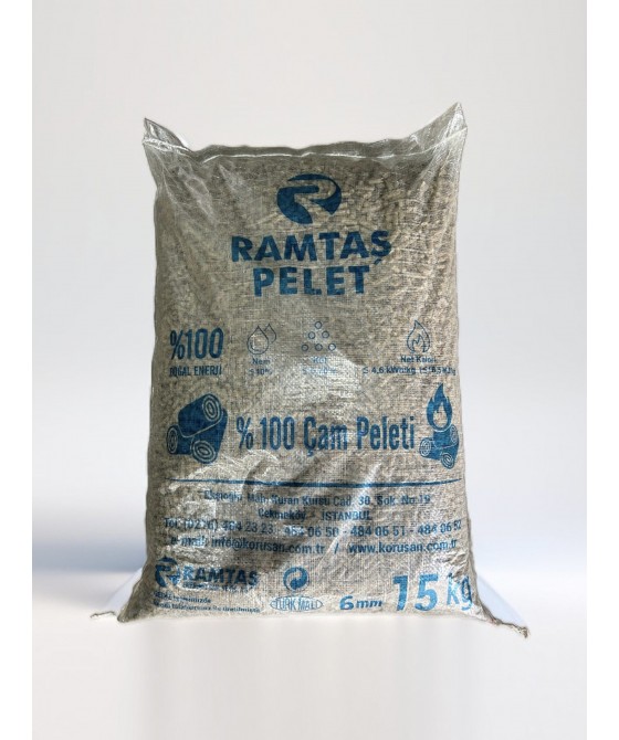 Çam Pelet Yakıtı %100 Doğal %100 Çam 15 Kg - Pelet Soba