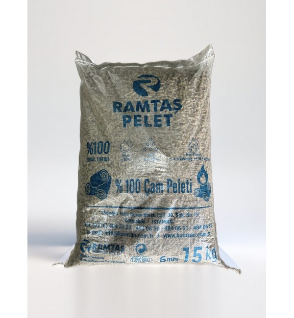 Çam Pelet Yakıtı %100 Doğal %100 Çam 15 Kg